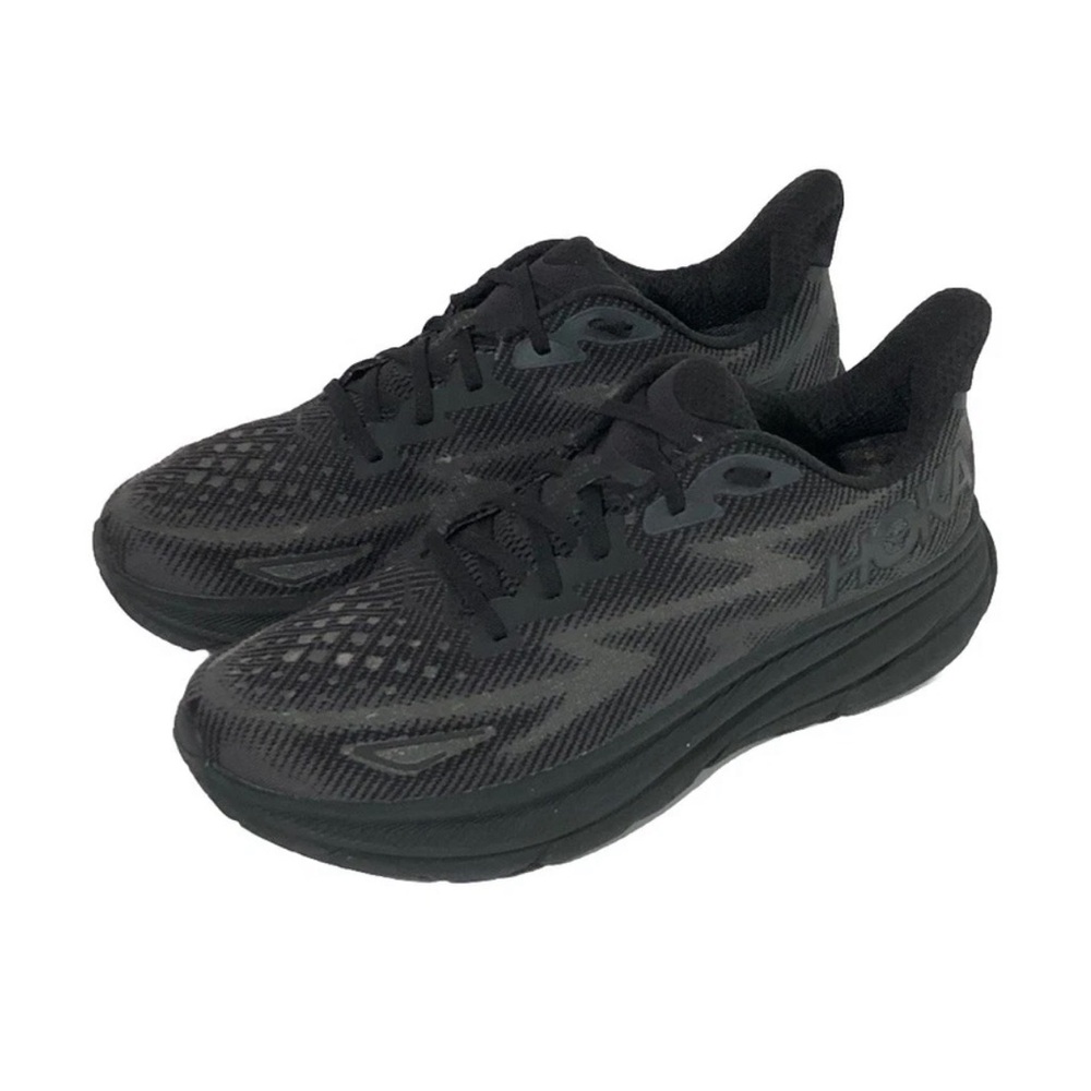 HOKA Black Clifton 9 Triple Black Running Shoes Men’s - Picture 4 of 9